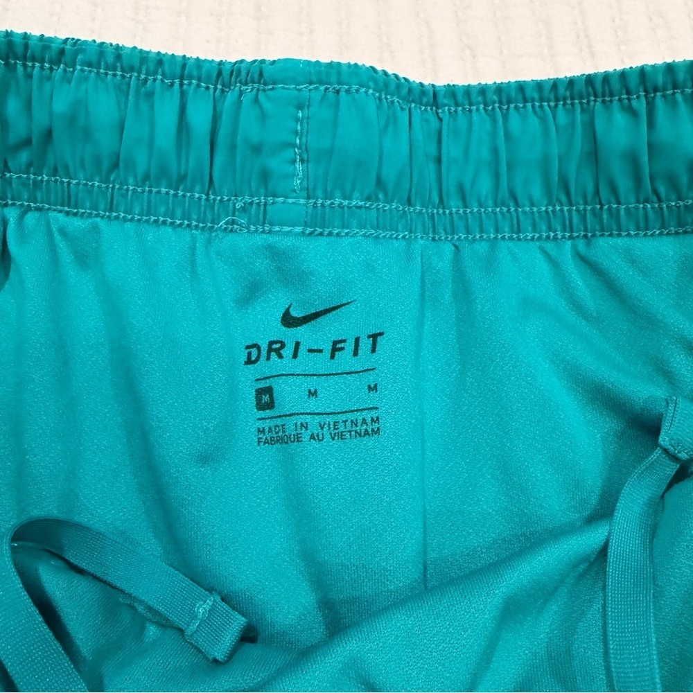 Nike Dri-Fit Green Lined Running Athletic Shorts Women's Drawstring Elastic M - Picture 7 of 13
